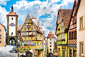 Historic town of Rothenburg ob der Tauber, Bavaria, Germany photo