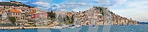 Historic town of Sibenik waterfront panorama