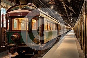 historic train carriages connected to locomotive