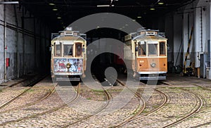 Historic trams in the city of Porto