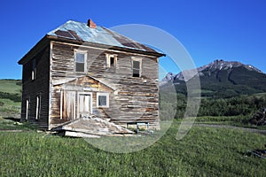 Historic True Grit Cabin, Hastings Mesa, near Ridgway, Colorado, USA photo