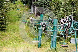 Historic two person ski lift