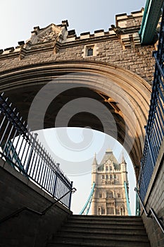 Historic Victorian Tower Bridge in London England