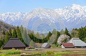 Historic village in Hakuba, Nagano, Japan