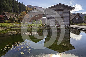 Historic Village of Ogimachi in Shirakawa-go, UNESCO World Heritage Site, a small, traditional village showcasing a building style