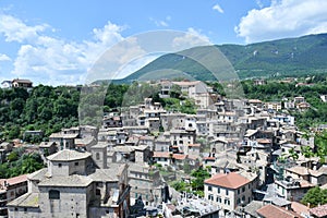 The historic village of Subiaco, Italy