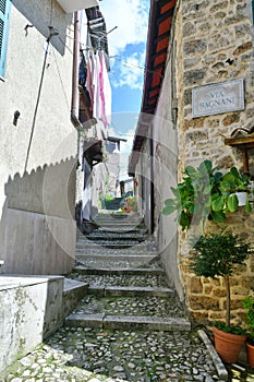 The historic village of Subiaco, Italy