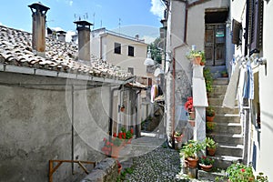 The historic village of Subiaco, Italy