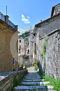 The historic village of Subiaco, Italy