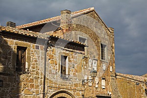 The historic village in tuff of Sovana