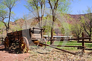 Historic Wagon at Lonely Dell Ranch photo