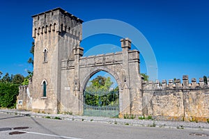 Historic wall in Figueira da Foz, Portugal photo