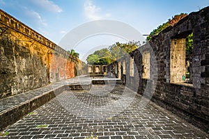 Historic walls of Fort Santiago, in Intramuros, Manila, The Phil photo