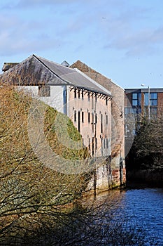 Historic Warehouses, Boal Quay, Kings Lynn, Norfolk, England, UK.