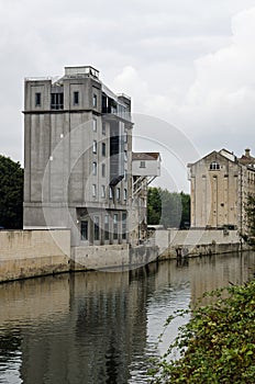 Historic Warehouses on the River Avon in Bath, Somerset