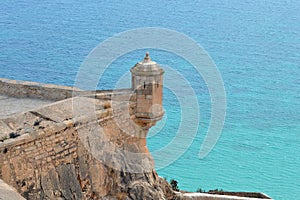 Historic Watch Tower Alicante castle