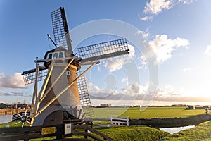 The historic watermill on the Leidsevaart in the Elsgeestpolder in Voorhout