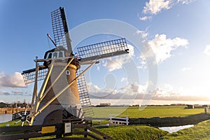 The historic watermill on the Leidsevaart in the Elsgeestpolder in Voorhout