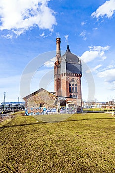 Historic watertower build of bricks