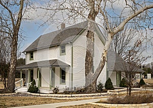 Historic Webb House located in Bransford Park in Colleyville, Texas.