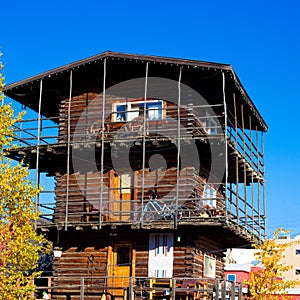 Historic Whitehorse log skyscraper photo