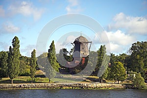 Historic windmill, Djurgarden, Stockholm photo