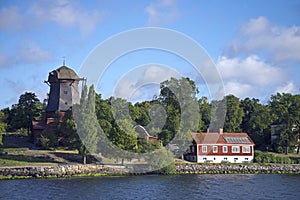Historic windmill, Djurgarden, Stockholm photo