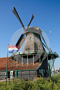 Historic windmill in Zaanse Schans