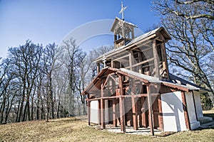 Historic wood chapel in Marianska hora, Slovakia photo