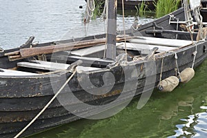 Historic wooden boat photo