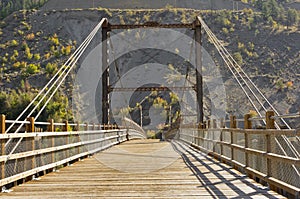 An historic wooden bridge