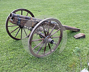 Historic wooden cannon