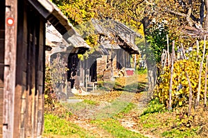 Historic wooden cottages street Ilica