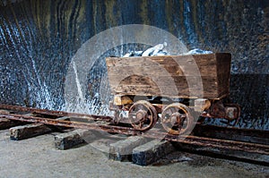 Historic wooden salt extraction machine