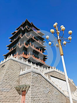 Historic Yongding Building in Mentougou District, Beijing,