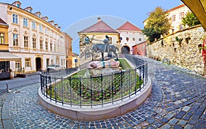 Historic Zagreb street and Stone gate