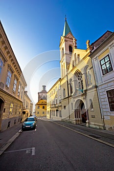 Historic Zagreb upper town street view