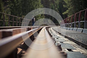 the historic ziemestal bridge in thuringia