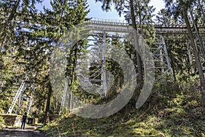 the historic ziemestal bridge in thuringia