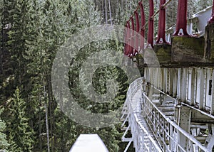 The historic ziemestal bridge in thuringia