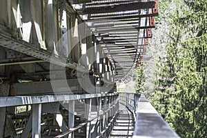 The historic ziemestal bridge in thuringia