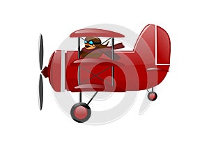 Historical airplane - red triplane