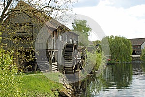 Historical Alsatian water mill France