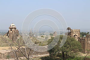 A historical ancient fort wide angle view