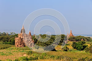 Historical Ancient Pagodas , Bagan in Myanmar (Burmar)