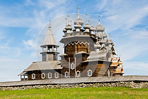 Historical architectural ensemble on the island of Kizhi in Russ