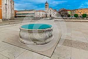 Historical architecture landmarks in Zadar, Croatia.