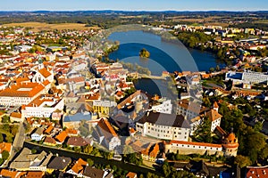 Historical area of Czech town of Jindrichuv Hradec