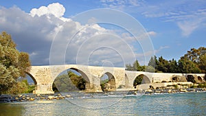 Historical Aspendos bridge, Turkey