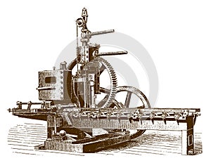 Historical automatic shearing machine for steel billets